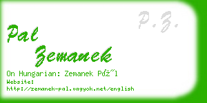 pal zemanek business card